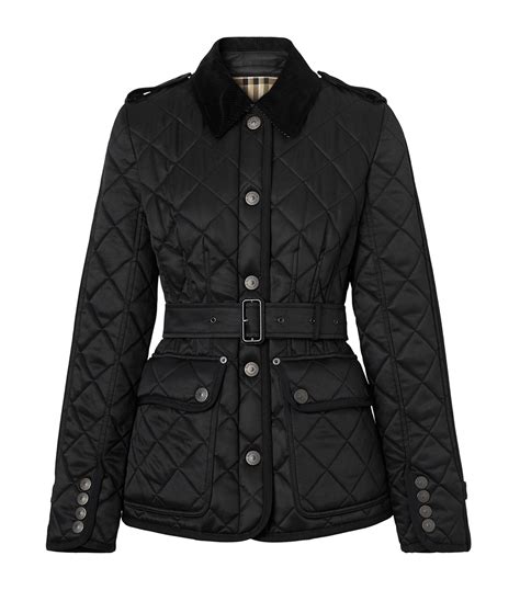 burberry black diamond quilted jacket|burberry quilted jacket outlet.